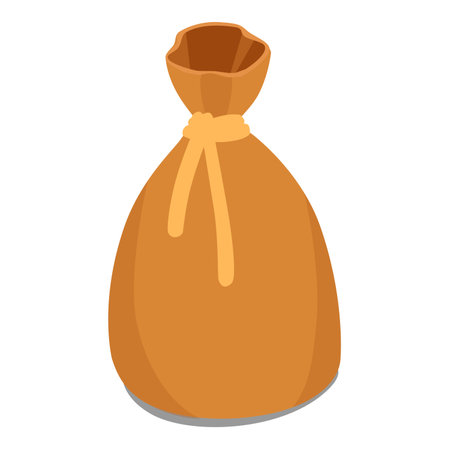 Agriculture bag sack icon isolated on white background, isometric view. rasterの写真素材