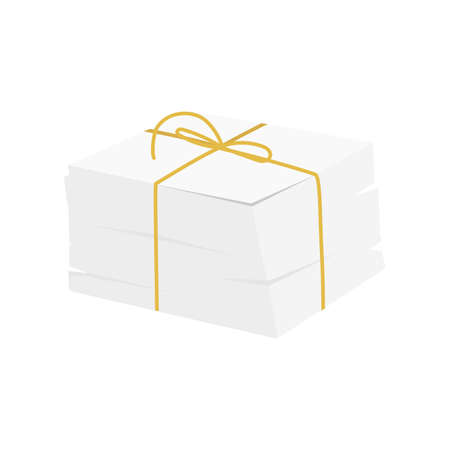 A bunch of fresh paper or newspapers isolated on white background. Vectorのイラスト素材