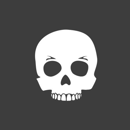 Hipster skullのイラスト素材