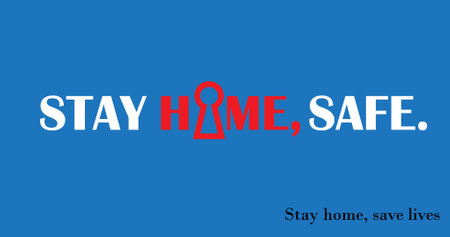 The expression "stay home, stay safe"のイラスト素材
