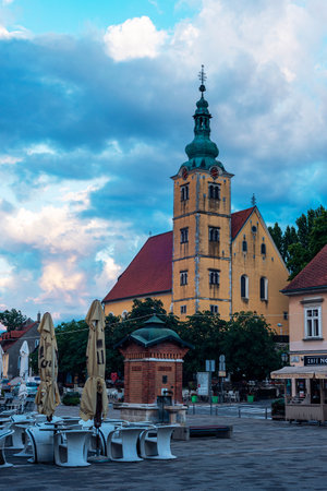 Samobor / Croatia - 15 June 2020: Center of old beautiful townのeditorial素材