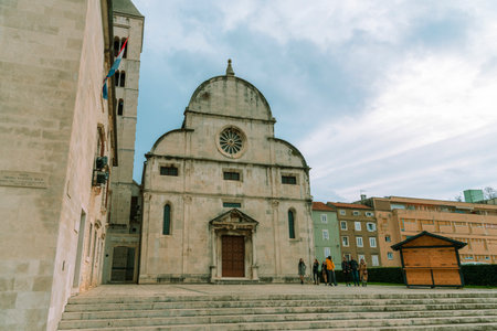 Zadar Croatia - 24 December 2020: Benedictine Monastery of St. Mary in Zadar.のeditorial素材