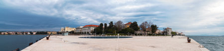 Waterfront of Zadar city in Croatia. Adriatic sea. Bannerの写真素材