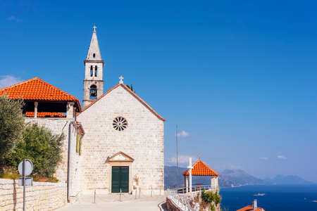 Church of St. Lovro. Franciscan monastery in Orebic town. Croatia.