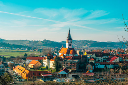 Panoramic view of Shrine of Saint Mary, Marija Bistrica, Croatia.