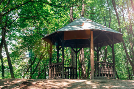 Garden house in a forest, Samobor, Croatia.の写真素材