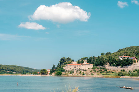 Scenic view of the Monastery of Saint Eufemija in Kampor. Rab island, Croatia.の写真素材