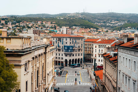 Trieste Italy - 30 march 2024: View of beautiful city of Trieste.のeditorial素材