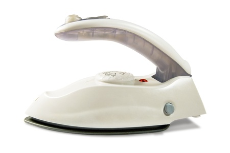 electric iron isolated on white backgroundの写真素材