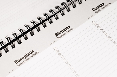 notebook close up for backgroundの写真素材