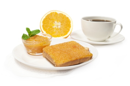 breakfast with toast and jam and coffee
の写真素材