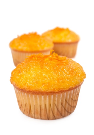 cupcakes with orange jam isolated on  white
の写真素材