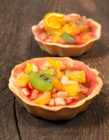 delicious dessert with fruit close-up
の写真素材