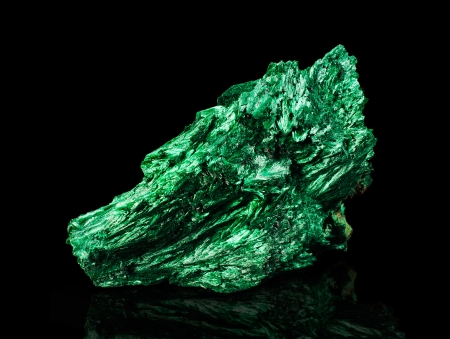 malachite on a black backgroundの写真素材