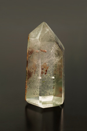 a quartz crystal on a black backgroundの写真素材