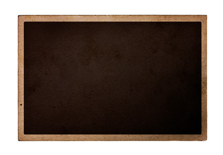 Old photocard isolated on white backgroundの写真素材