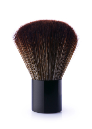 Brown blush brush isolated on white. Makeup Tool.の写真素材