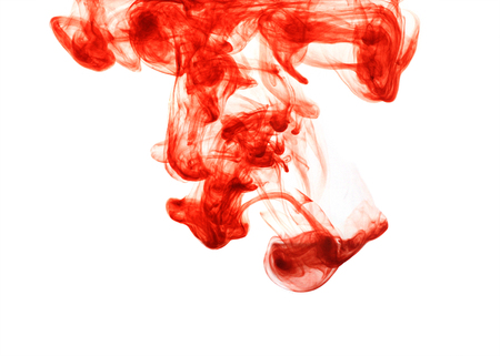 Abstract background with color cloud of ink in water isolated on white. Paint splash.の写真素材