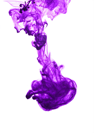 Abstract background with color cloud of ink in water isolated on white. Paint splash.の写真素材