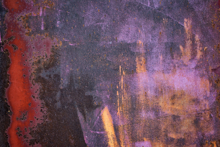 Grunge rusty metallic texture background with peeled off paint for design