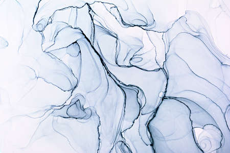 Closeup of blue smoke clouds abstract texture, trendy wallpaper. Art for design project as...