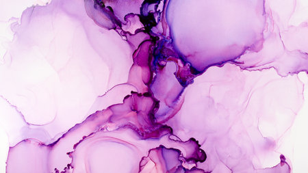 Close-up of purple alcohol ink abstract texture, trendy wallpaper. Art for design project as background for invitation or cards, poster, presentationの写真素材