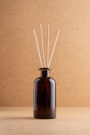 Reed aroma diffuser bottle for mock-up and brandingの写真素材