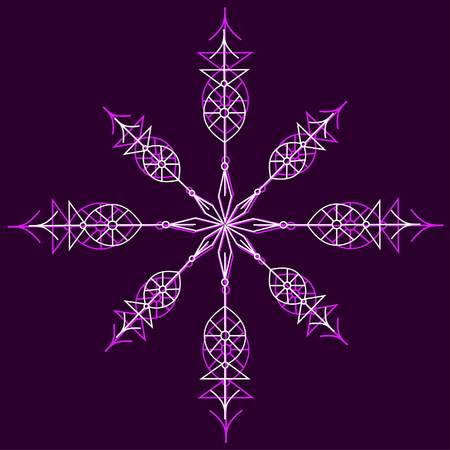 purple arrows mandalaの写真素材