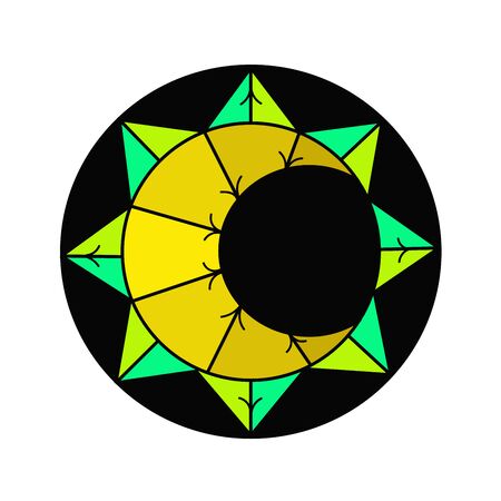 Crescent moon simple vector art isolated on whiteのイラスト素材