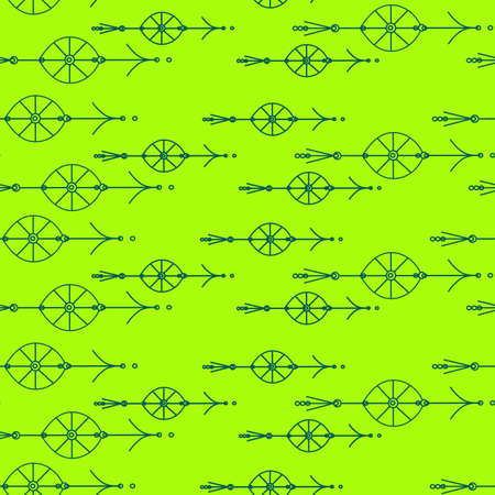 green arrow seamless patternのイラスト素材