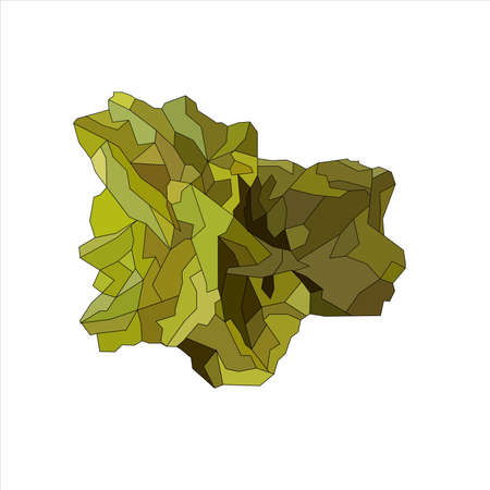 yellow crystal vector art. Realistic illustration isolated in whiteのイラスト素材