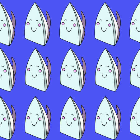 cute iron press seamless patternのイラスト素材