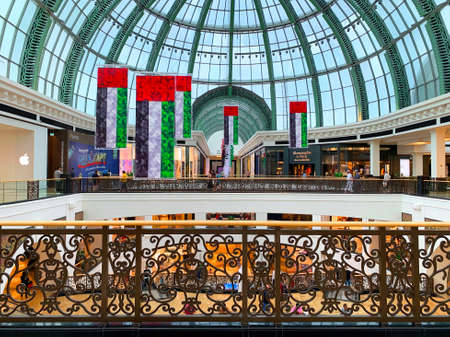 Dubai / UAE - November 10, 2019: Mall of the Emirates decorations for National Day. UAE national...