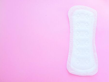 Intimate hygiene womens accessories. Daily sanitary pads. Menstrual cycle. High quality photoの写真素材