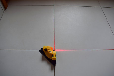 Laser device for determining right angles during construction work.
