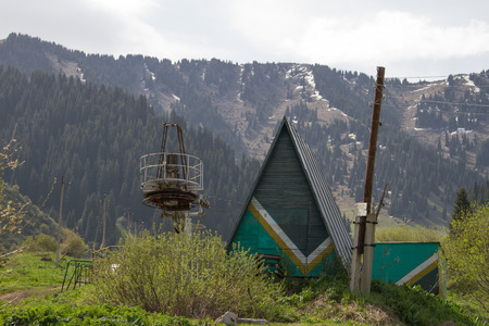 abandoned ski resortの写真素材