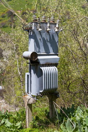 electric transformer in nature for a small settlement