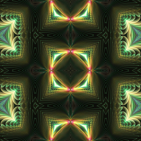 Kaleidoscopic wallpaper tiles