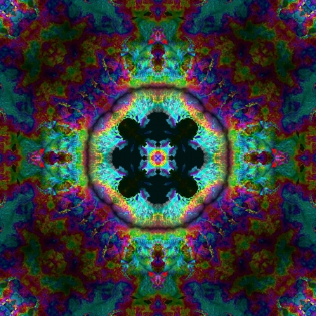 Kaleidoscopic wallpaper tiles