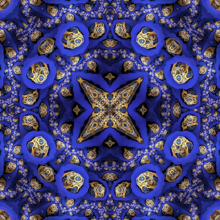 Kaleidoscopic wallpaper tiles
