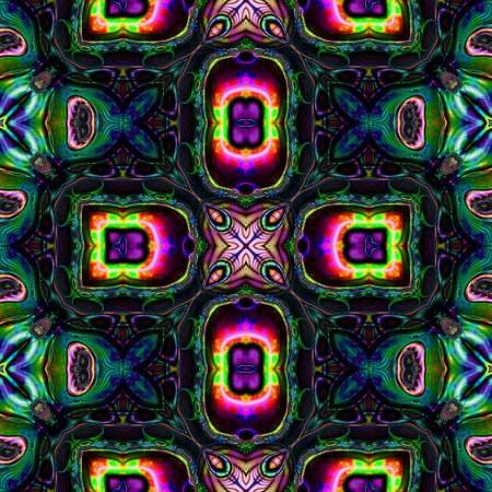 Kaleidoscopic wallpaper tilesの写真素材