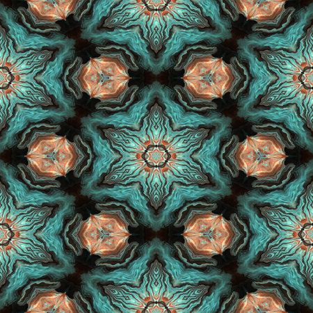 Kaleidoscopic wallpaper tiles