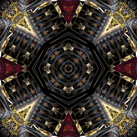 Kaleidoscopic wallpaper tiles
