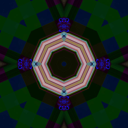 Kaleidoscopic wallpaper tiles