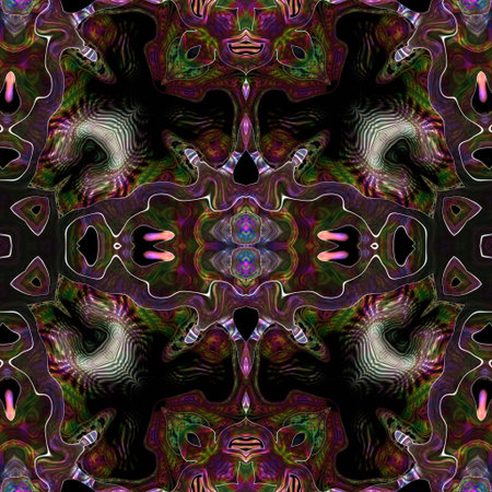 Kaleidoscopic wallpaper tiles