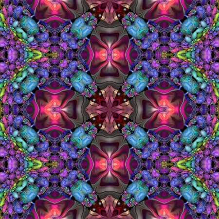 Kaleidoscopic wallpaper tiles