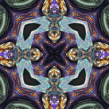 Kaleidoscopic wallpaper tiles
