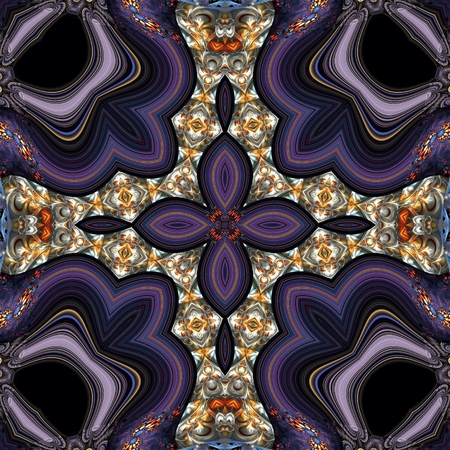 Kaleidoscopic wallpaper tiles