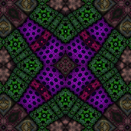 Kaleidoscopic wallpaper tiles