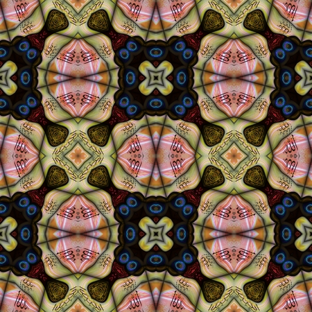 Kaleidoscopic wallpaper tiles